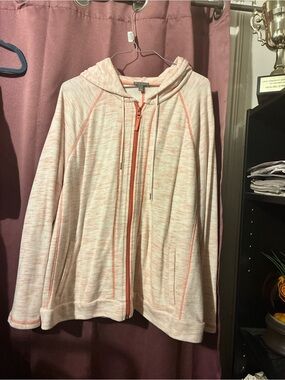 Tablots Light Pink Hooded Zip-Front Jacket
